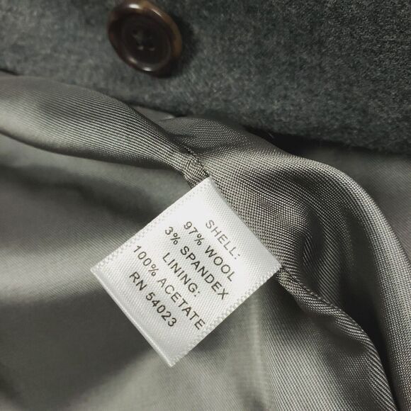 Banana Republic Blazer Jacket Women 8 Grey Wool Stretch Lined Career Business - Picture 10 of 12